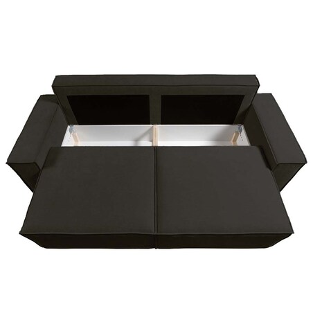 Melow 3-osobowa rozkładana sofa - antracytowa