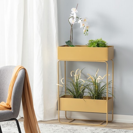 SWEN GOLD Barek/ kwietnik dwupoziomowy 60x25,5xH:90 cm