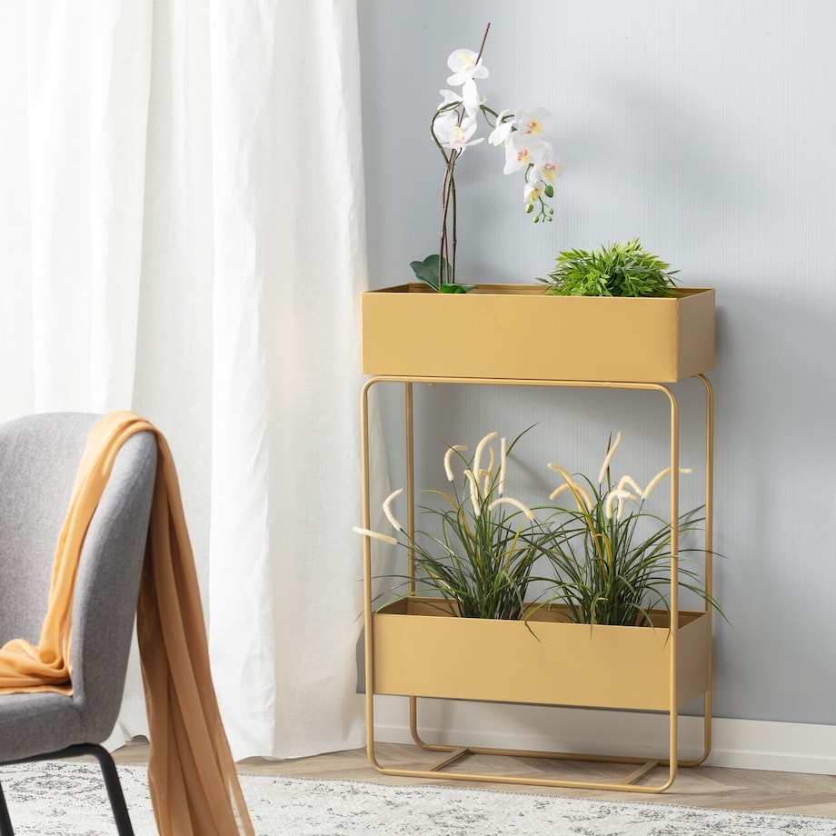 SWEN GOLD Barek/ kwietnik dwupoziomowy 60x25,5xH:90 cm