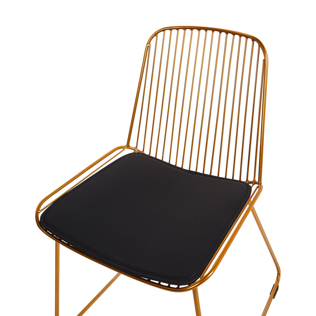 Zestaw 2 krzeseł do jadalni PENSACOLA Metal Złoty