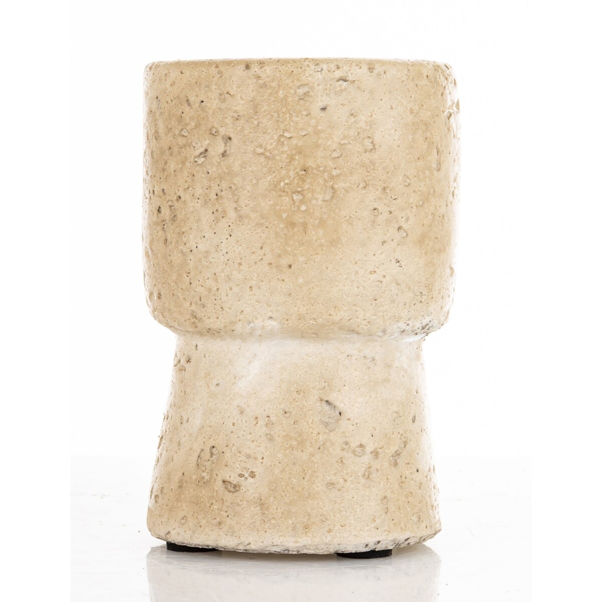 Świecznik cementowy 9x6x6 cm TORING-4 beżowy