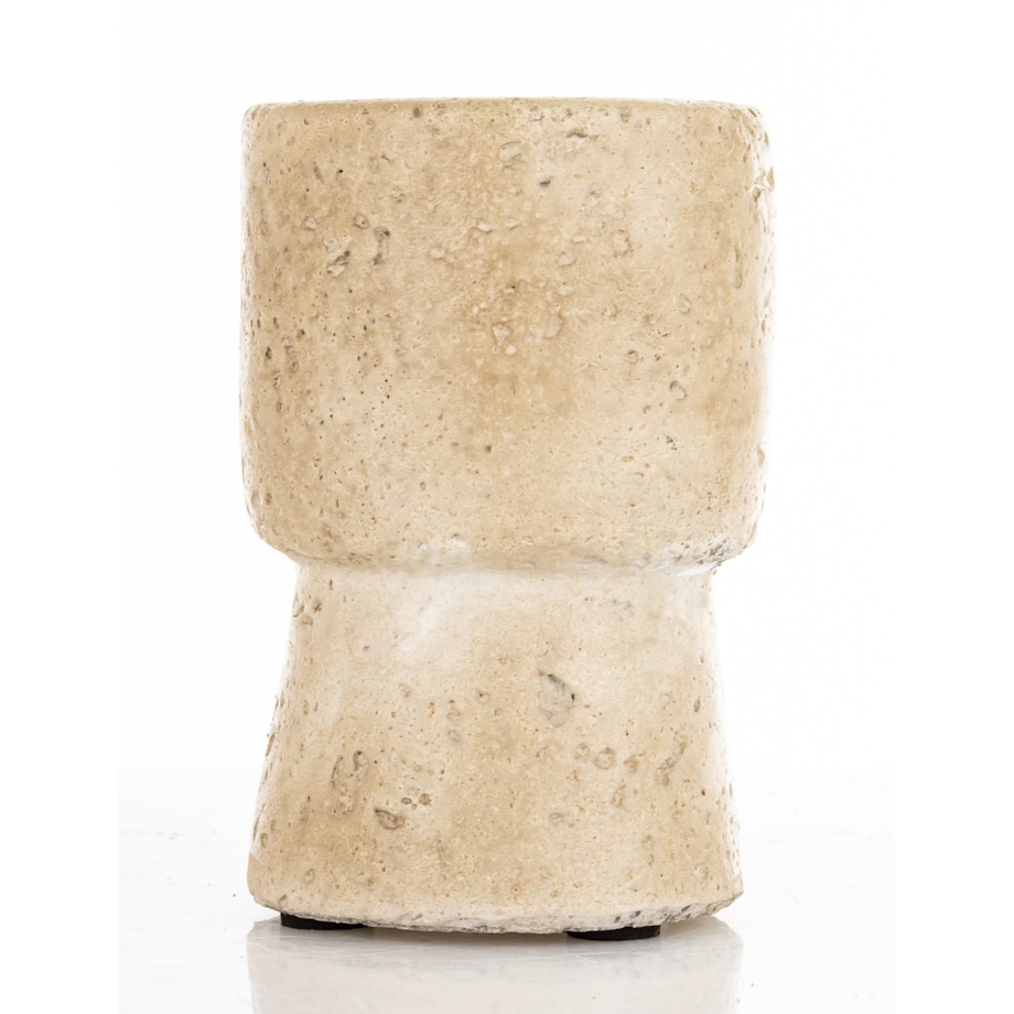 Świecznik cementowy 9x6x6 cm TORING-4 beżowy