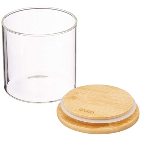 Pojemnik szklany z pokrywką z bambusa, 500 ml, KESPER