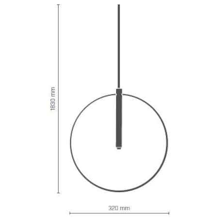 LAMPA wisząca FARO 0553 Amplex okrągła OPRAWA metalowy ZWIS pierścień ring złoty