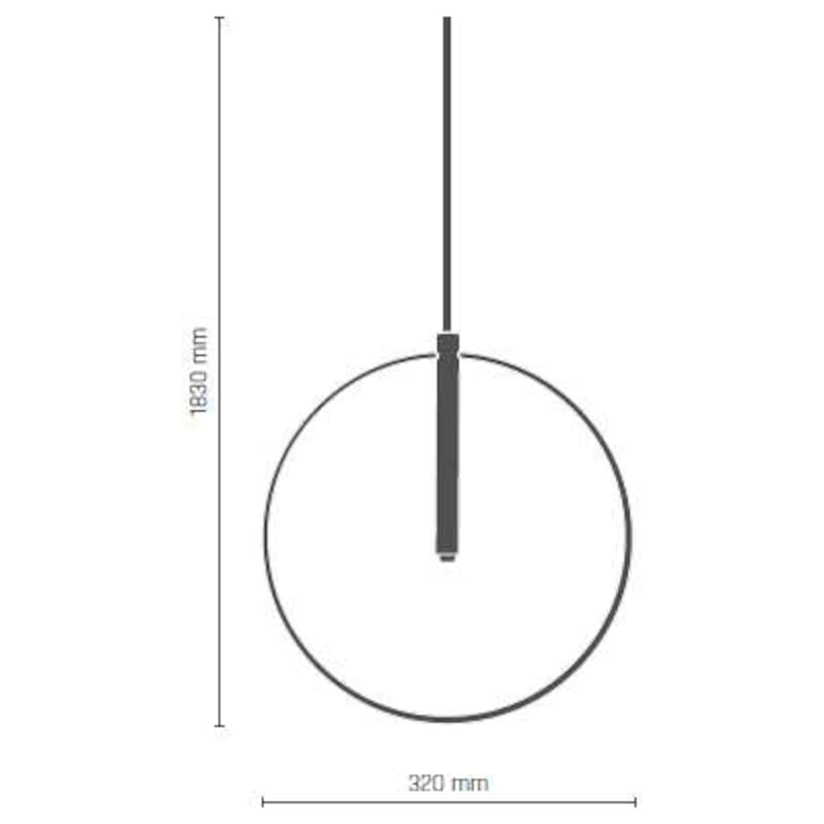 LAMPA wisząca FARO 0553 Amplex okrągła OPRAWA metalowy ZWIS pierścień ring złoty