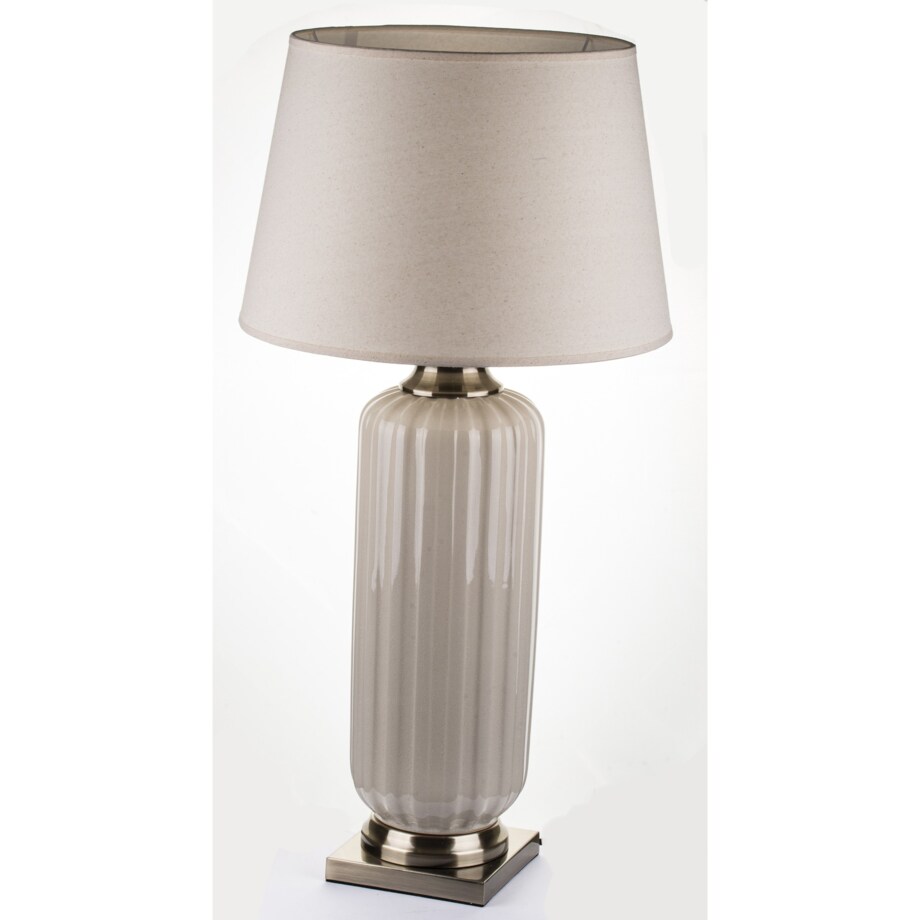 Lampa ceramiczna 91x45x45 cm beżowa DIGOMI