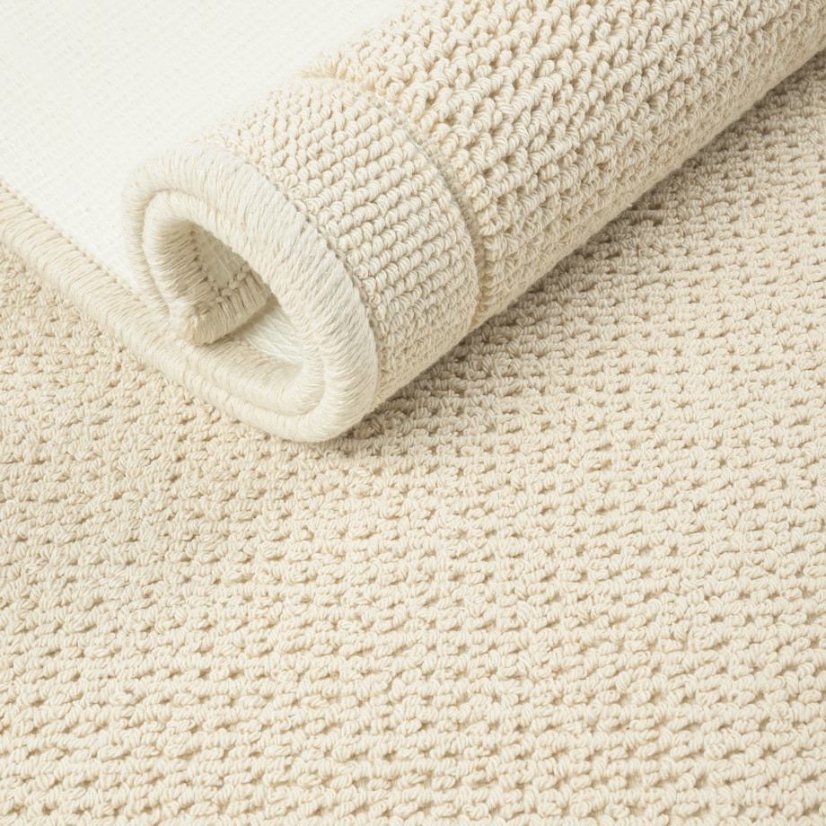 Dywanik łazienkowy Lino 50x80 cm e-bawełniany ramka beżowy