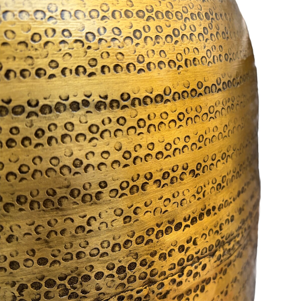 WYSOKI WAZON PODŁOGOWY 48cm ZŁOTY METALOWY duży loftowy do salonu sypialni