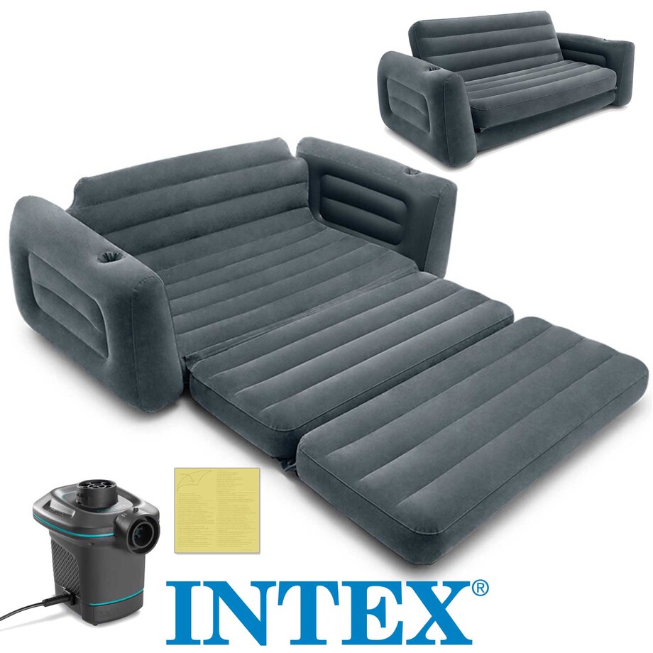 Materac dmuchany łóżko sofa z pompką 230v Intex 66552-66640