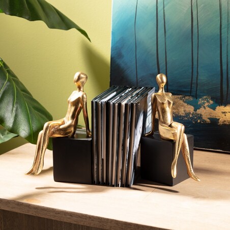 Podpórki do książek Gold Women 19cm, 9 x 9 x 19 cm