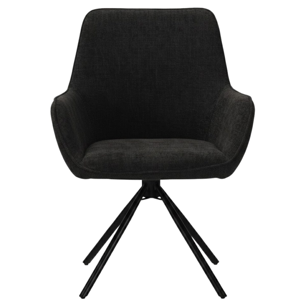 Krzesło tapicerowane nowoczesne wygodne grafitowe pikowane do jadalni salonu