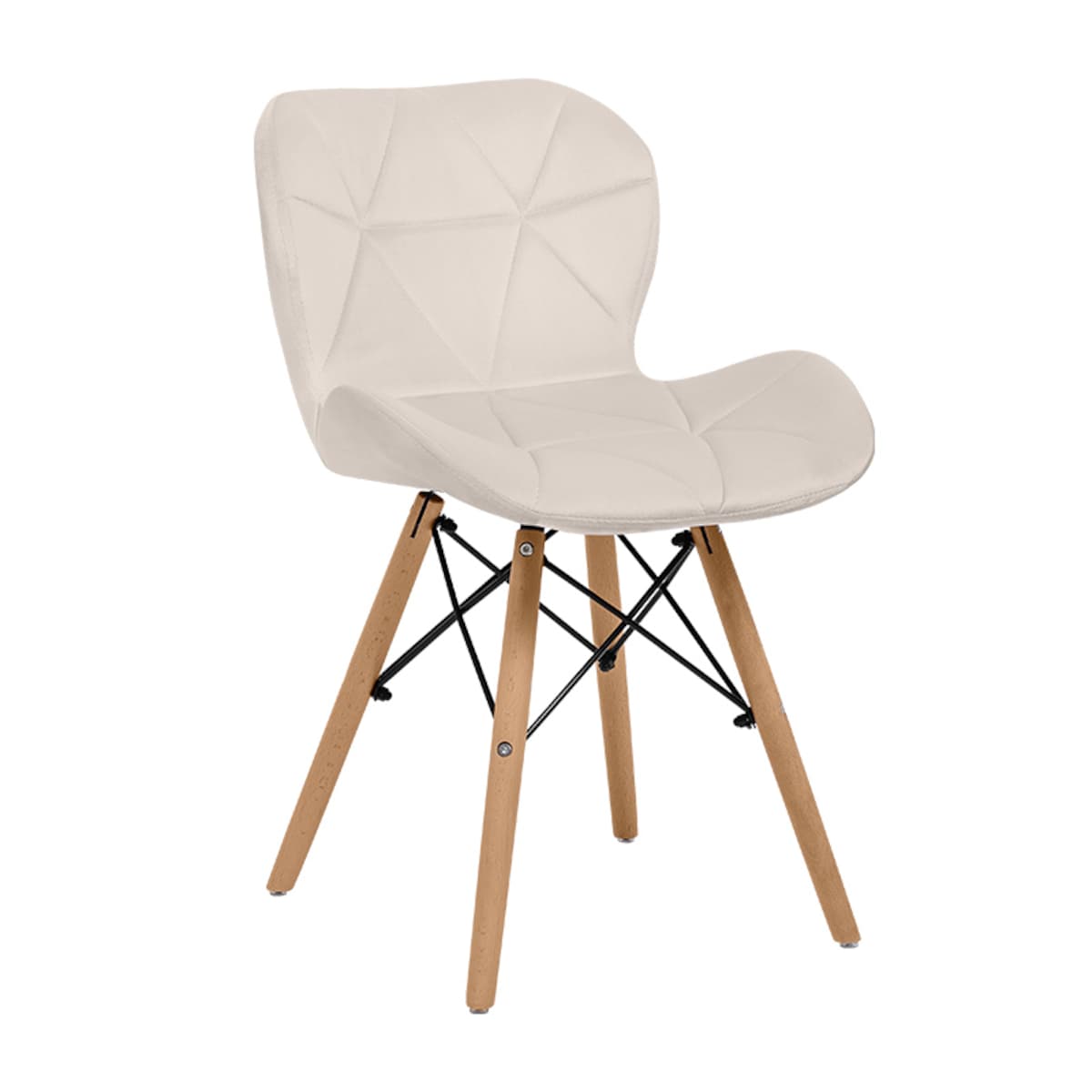 Krzesło Tapicerowane Welurowe Do Jadalni Salonu Pikowane Skandynawskie