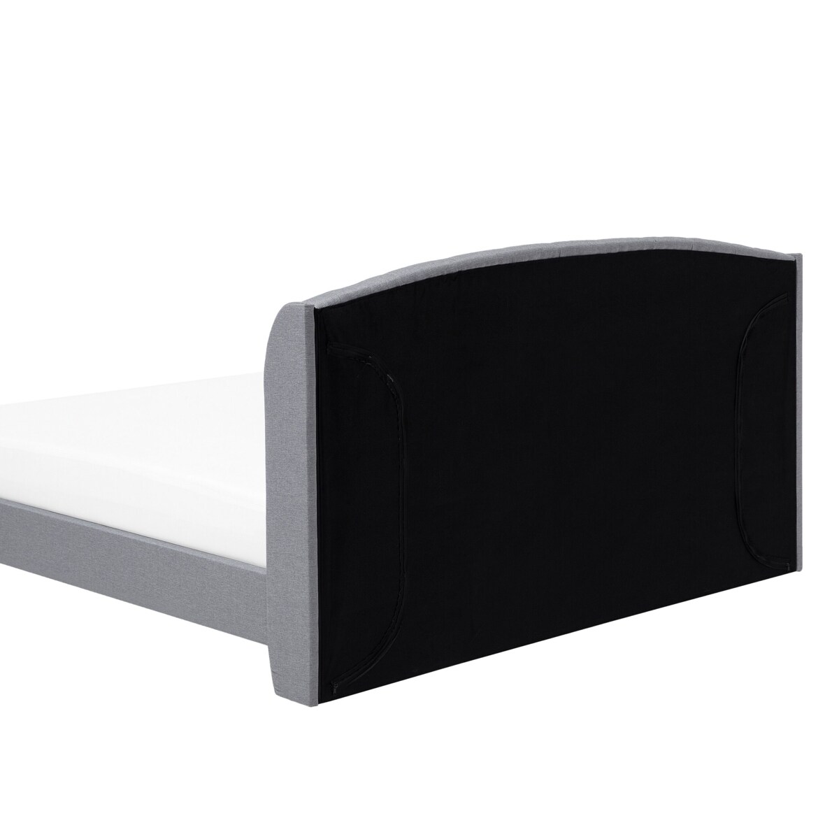 Łóżko tapicerowane 160 x 200 cm szare BORDEAUX