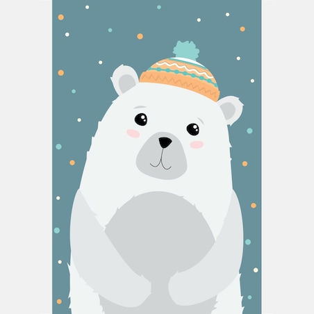 Plakat dla dzieci Miś polarny 30x40