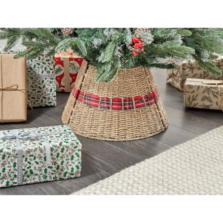 Osłonka pod choinkę Trawa morska 45x45 cm Naturalny MARCHE