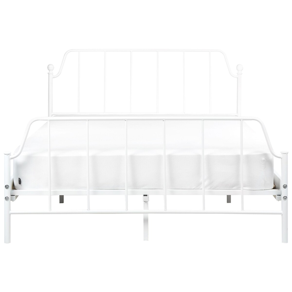 Łóżko metalowe 140 x 200 cm białe MAURESSAC