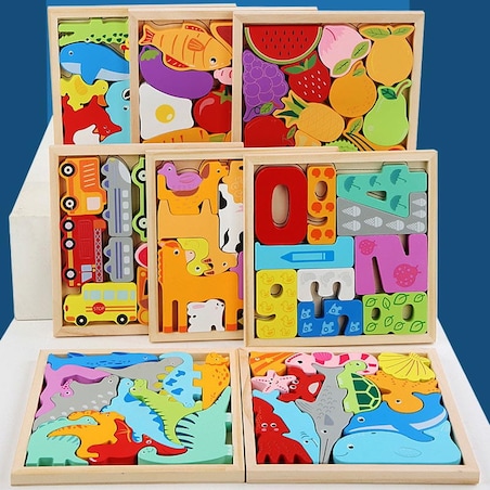 Puzzle drewniane - Zwierzęta ZOO