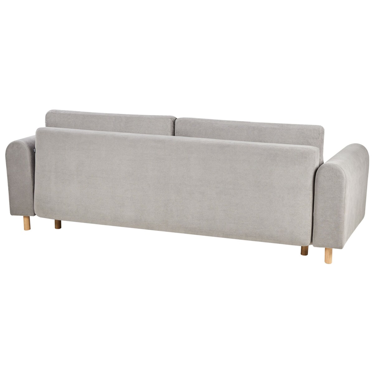 Sofa rozkładana dla 3 osób KVAM Szary ze schowkiem