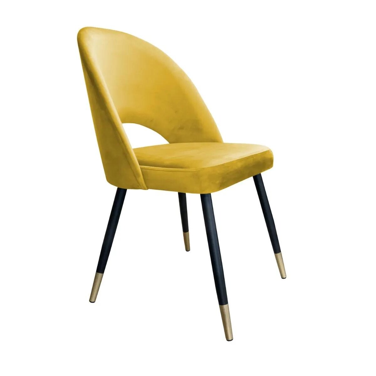 Krzesło ISKAR VELVET GOLD musztardowe/curry