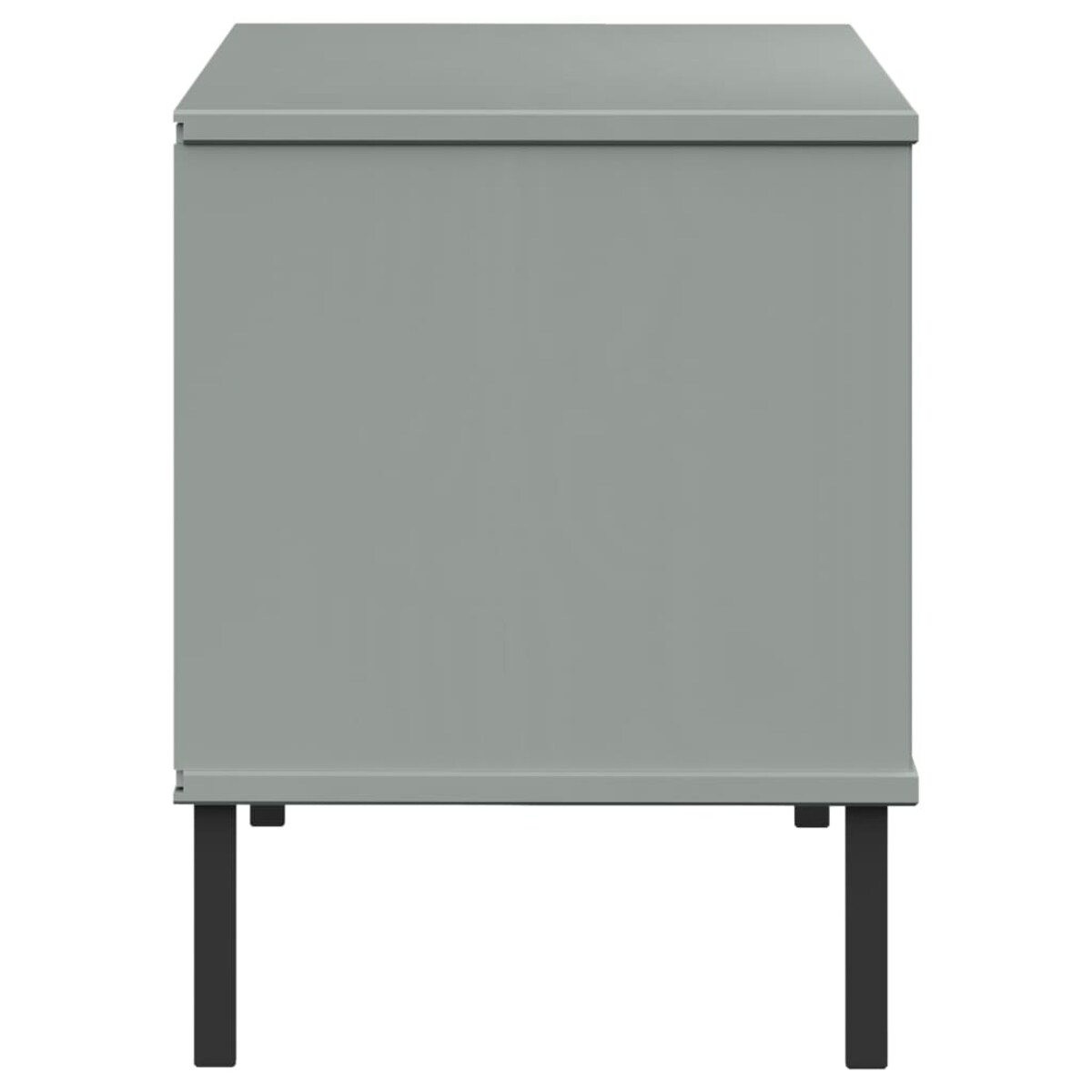 vidaXL Szafka na buty OSLO, metalowe nóżki, szara, 106x35x45 cm
