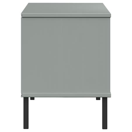 vidaXL Szafka na buty OSLO, metalowe nóżki, szara, 106x35x45 cm