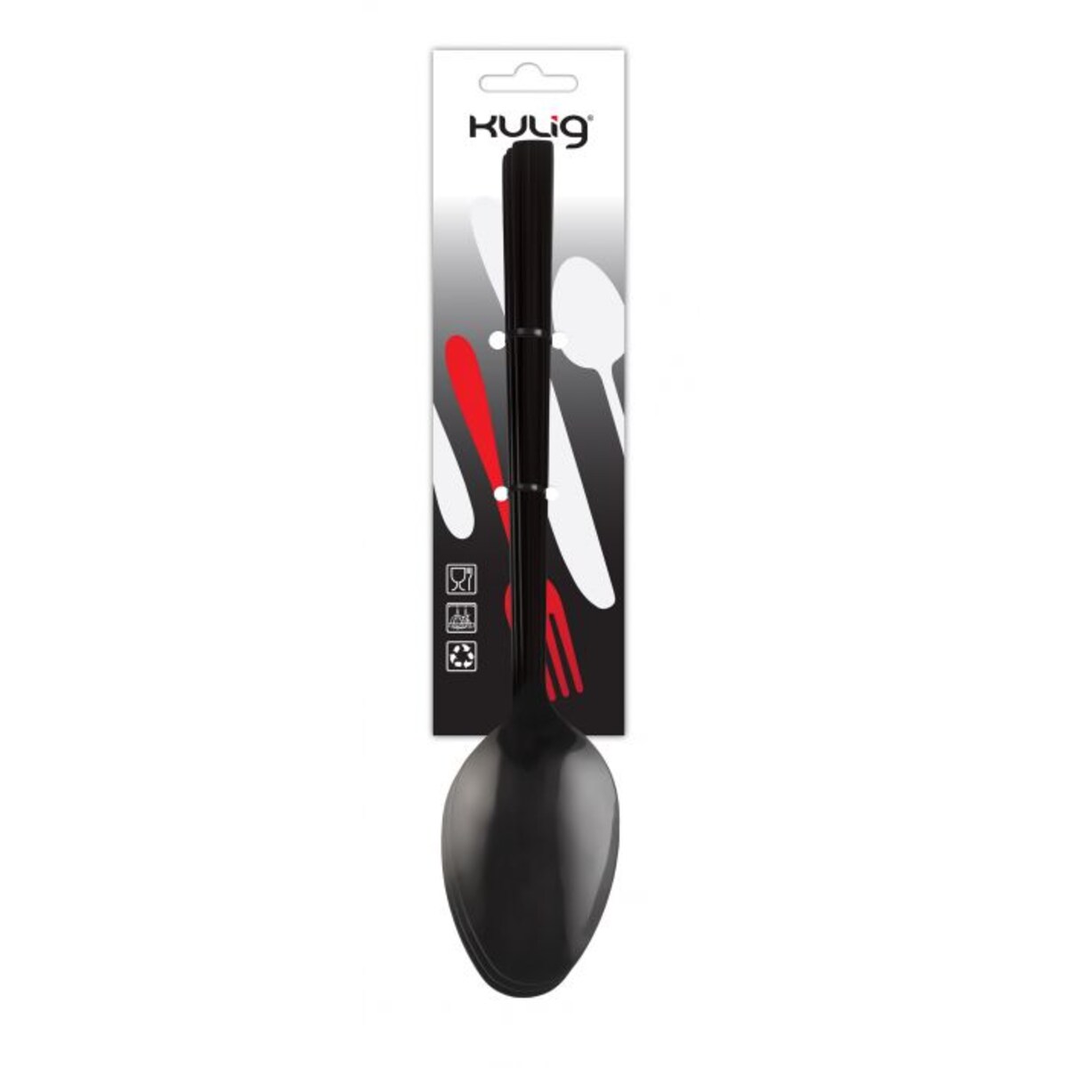 Łyżka obiadowa Piano black 3 sztuki zawieszka 29552