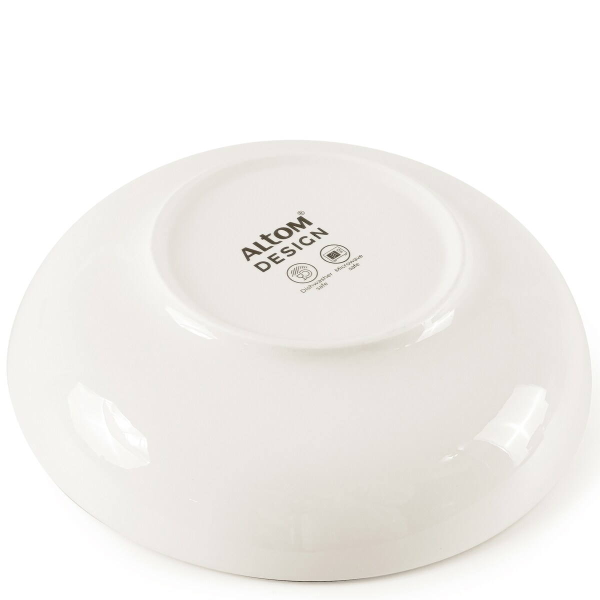 KONSIMO AD BELLA, Talerz głęboki 6 szt., kolor ecru/złoty