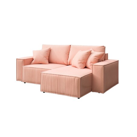 Melow Sofa narożna - brzoskwiniowa