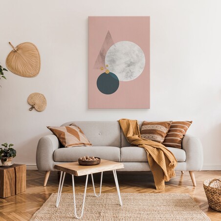 Obraz Do Salonu Figury Geometryczne Abstrakcja Styl Glamour 30x40cm