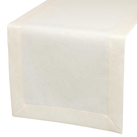 Bieżnik Marmurek ecru (377) O5 - 40x140 cm - ecru