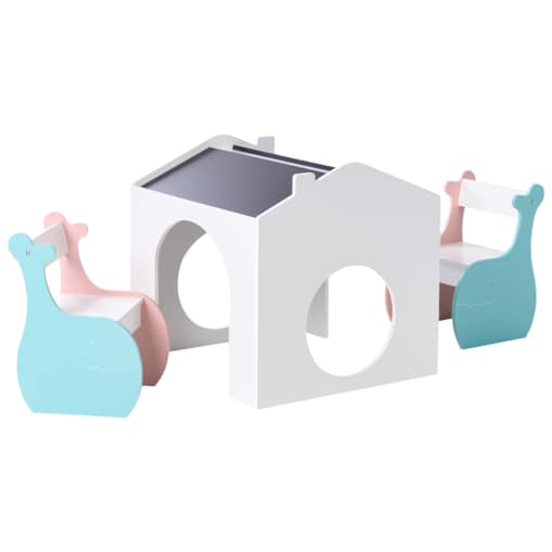 Stół z krzesłami dla dzieci WOOLI Kolorowy