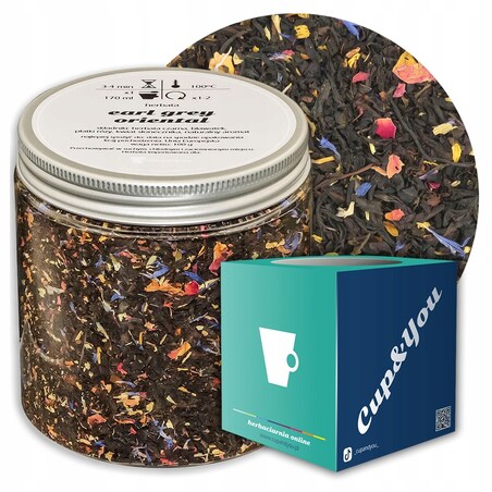 Herbata czarna EARL GREY ORIENTAL połączenia smaku mango i bergamotki - herbata liściasta sypana mieszanka napar susz - gotowa na prezent upominek