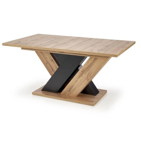 Stół rozkładany BRANDON dąb/czarny