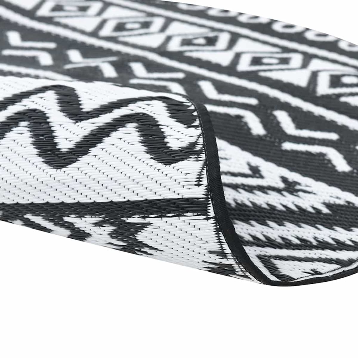 vidaXL Dywan zewnętrzny, ARAKIL czarny, Ø200 cm, PP