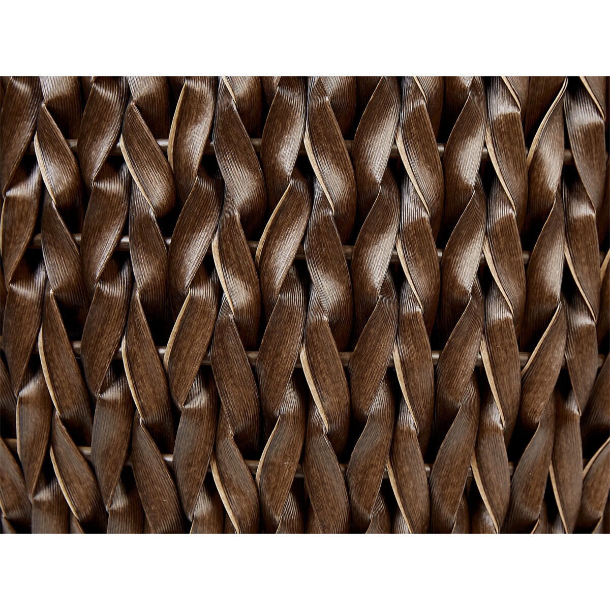 Zestaw 2 doniczek na kwiaty z technorattanu brązowy BERBERIS