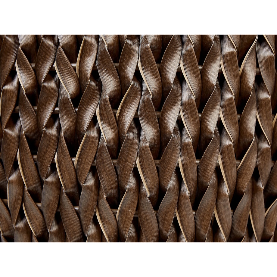 Zestaw 2 doniczek na kwiaty z technorattanu brązowy BERBERIS