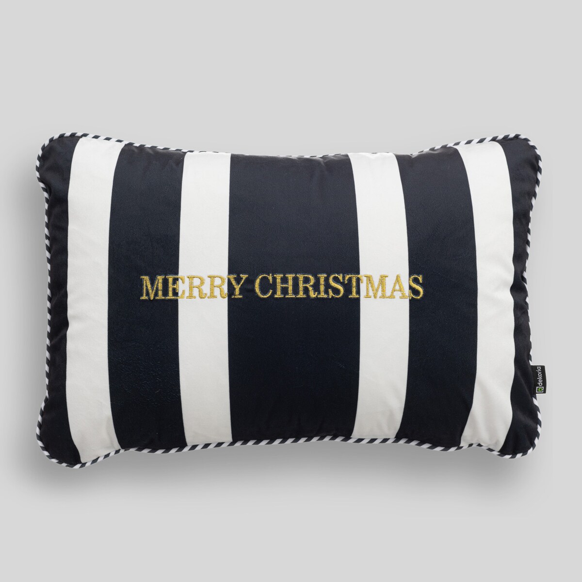 Poszewka na poduszkę Black & White Noel 60x40 cm boże narodzenie, święta, świąteczne, czarny, 60x40 cm