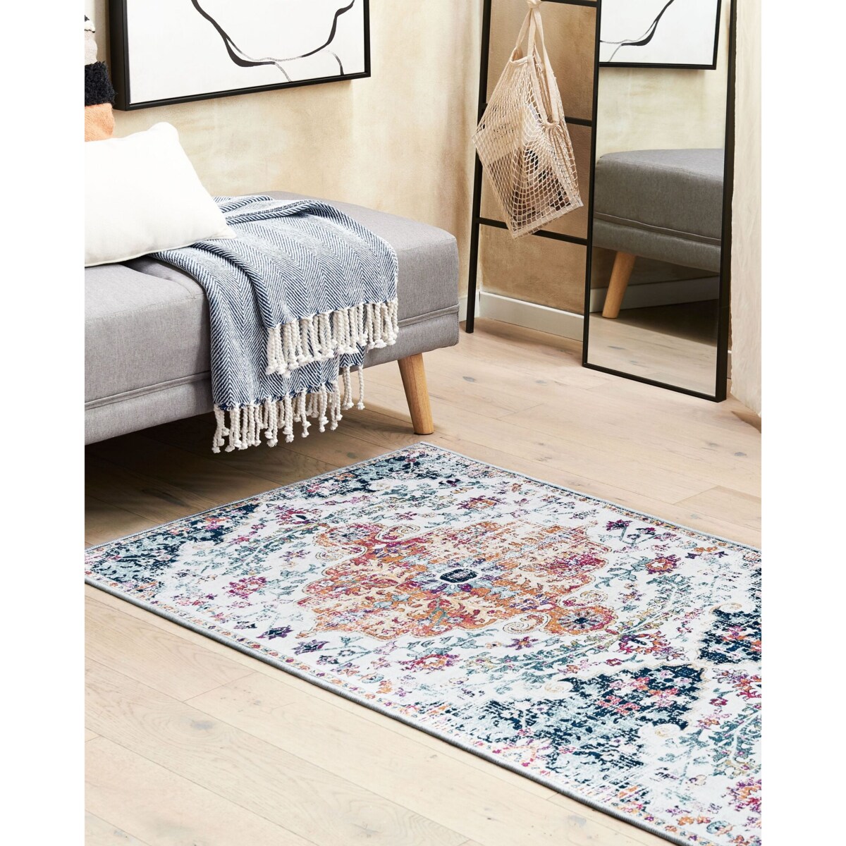 Dywan 70 x 200 cm wielokolorowy ENAYAM