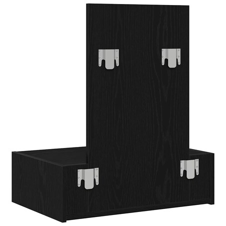 vidaXL Toaletka Czarny 60 x 40 x 70 cm Materiał drewnopochodny