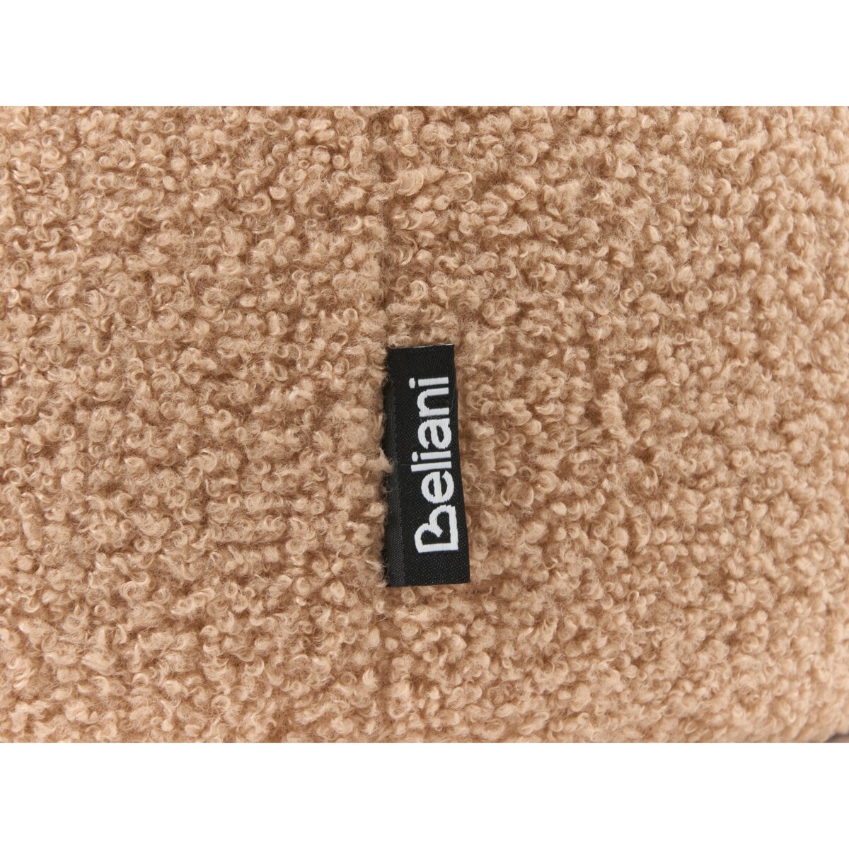 Zestaw 2 pufów boucle ze schowkiem jasnobrązowy BEREA