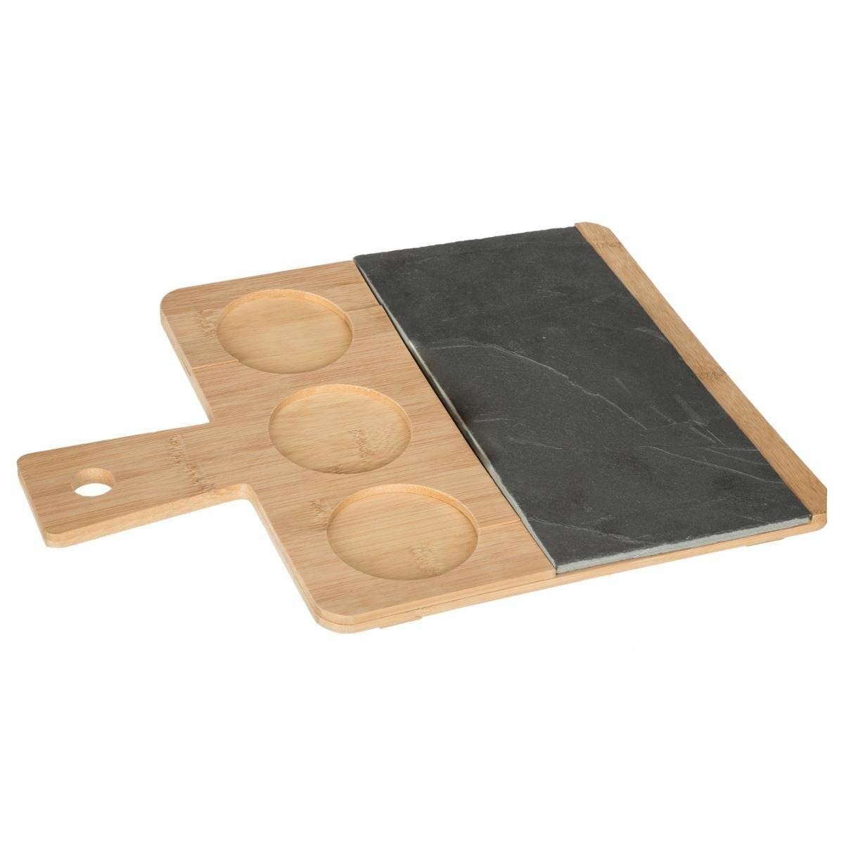 Taca do serwowania przekąsek z 3 kokilkami, 26 x 36 cm