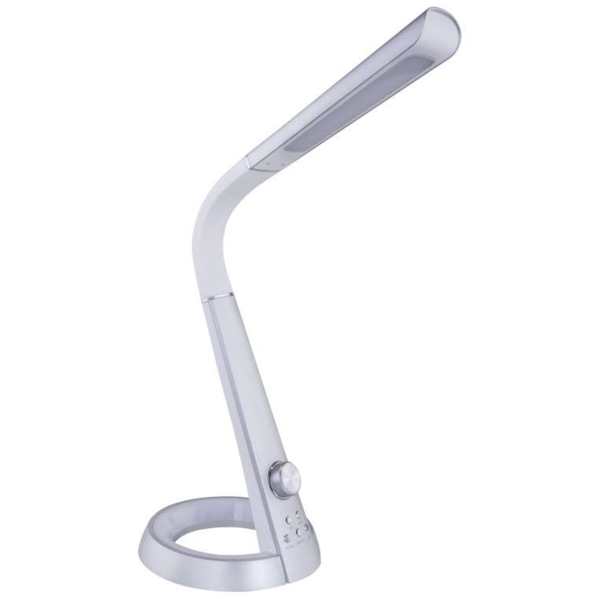 Elastyczna LAMPA stojąca MITTI 58376S Globo regulowana LAMPKA biurkowa LED 8W 3000K - 6300K z portem USB srebrna