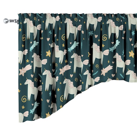 Lambrekin łuk 200x75 niebieski