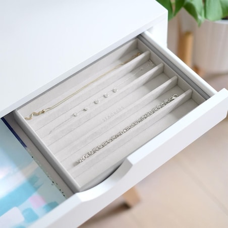 Szkatułka na biżuterię Stackers pięciokomorowa classic kamienna szarość