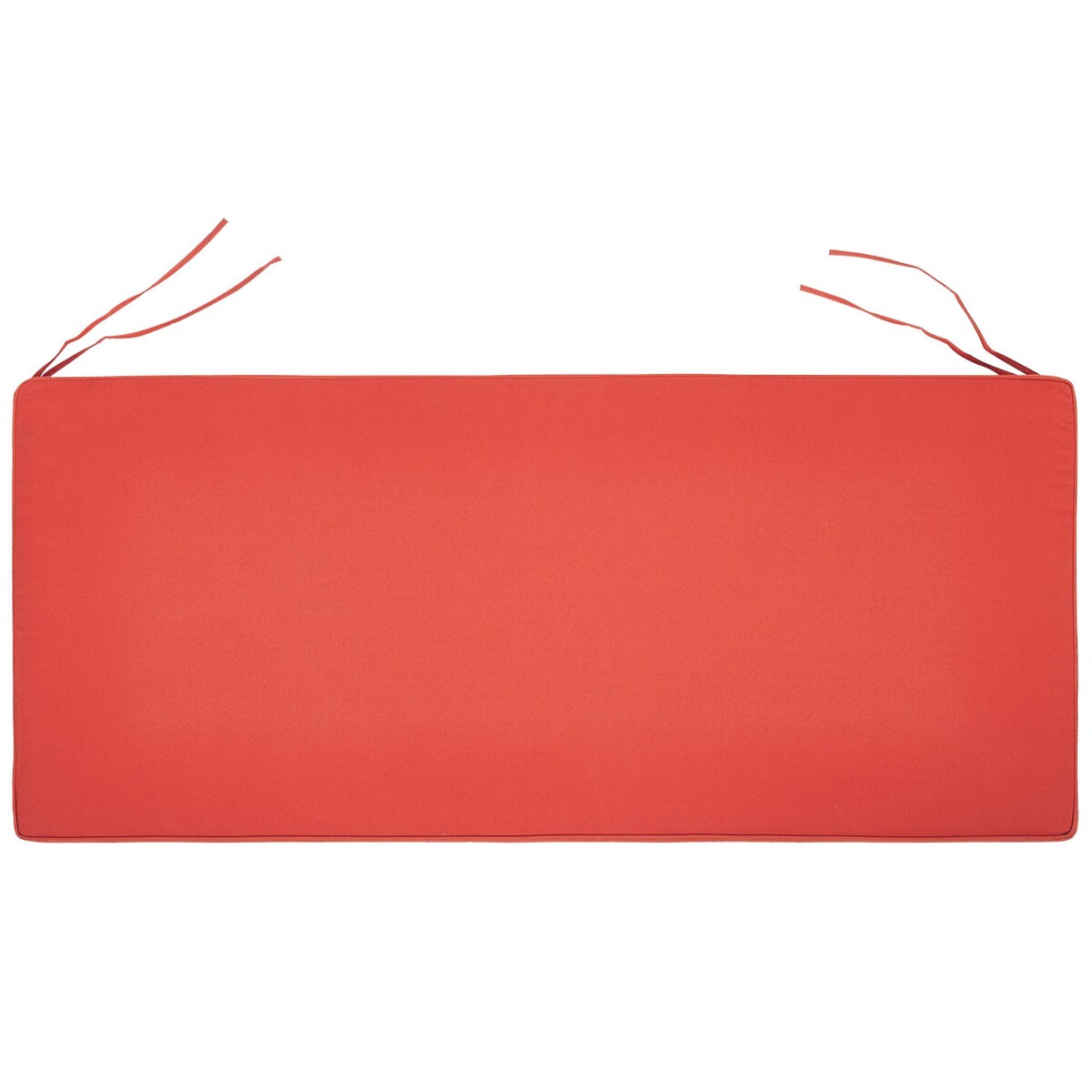 Ławka ogrodowa z certyfikowanego drewna 160 cm z poduszką czerwoną VIVARA