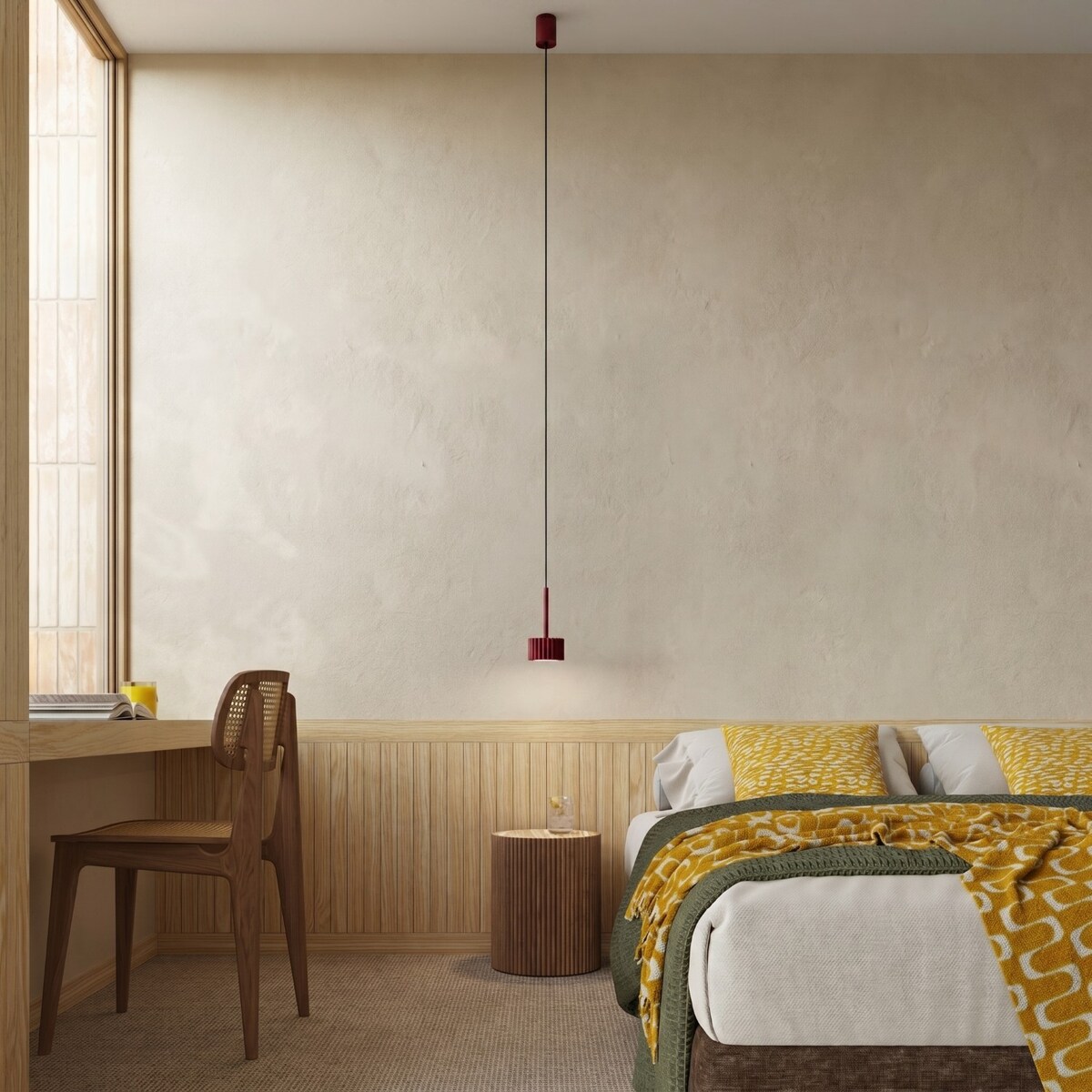 Lampa wisząca AURA 1 burgund Gx53