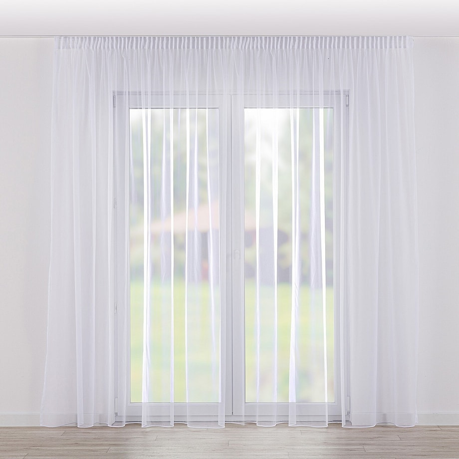 Firana na taśmie 300x245 biały