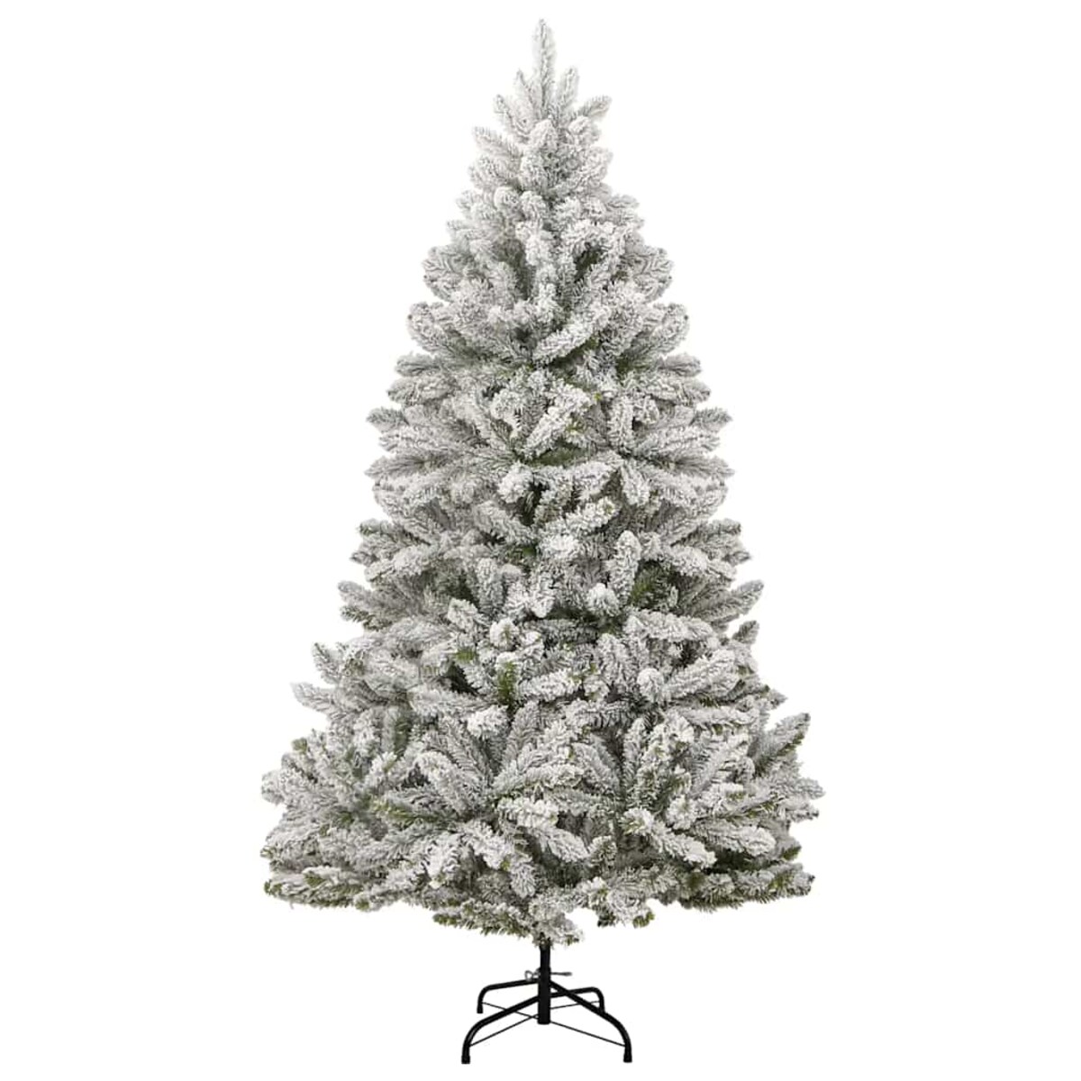 vidaXL Sztuczna choinka na zawiasach, 300 lampek LED i bombki, 270 cm