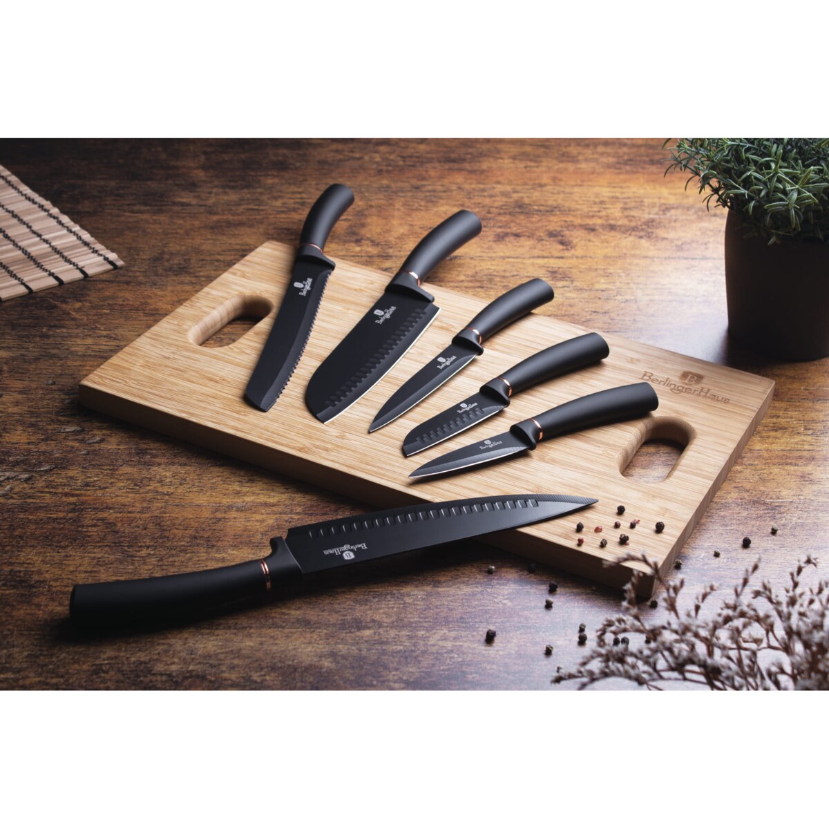 Zestaw 6 noży kuchennych Black Rose Berlinger Haus BH-2337