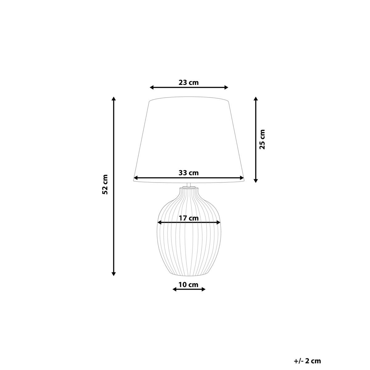 Lampka nocna ceramiczna szara FERGUS